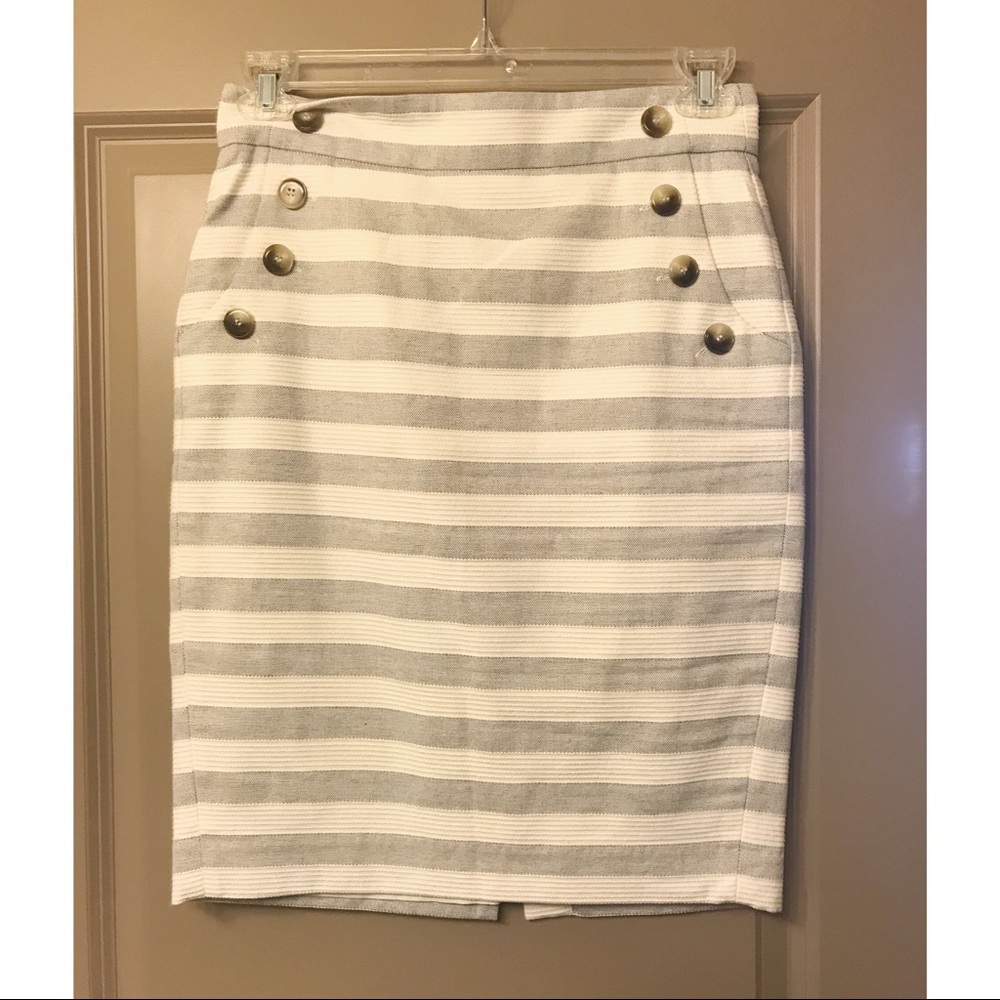 Ann Taylor Loft Stripe Pencil Skirt